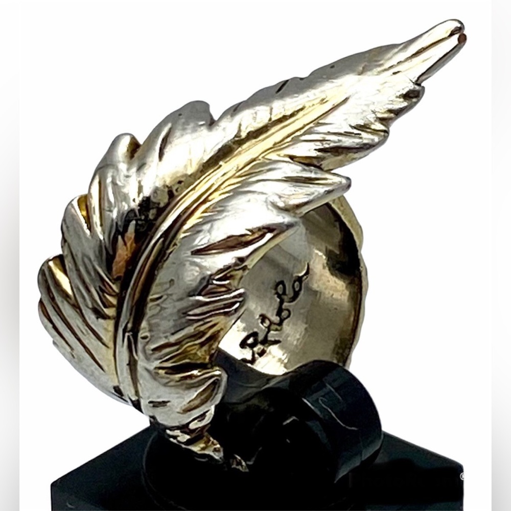 BIMBA & LOLA / SWAN FEATHER RING / GOLD PLATED / SIZE 6.5